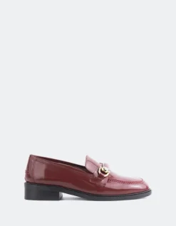 Loafers-L'INTERVALLE Prato Burgundy Leather
