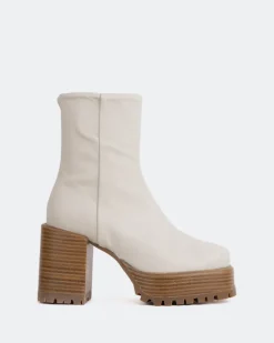 Platform|Ankle Boots-L'INTERVALLE Prescot Off White Leather