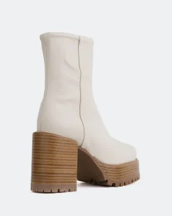 Platform|Ankle Boots-L'INTERVALLE Prescot Off White Leather