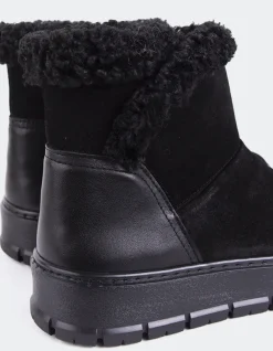 Ankle Boots-L'INTERVALLE Primord Black Suede