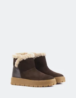 Ankle Boots-L'INTERVALLE Primord Brown Suede