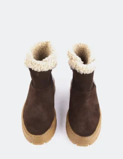 Ankle Boots-L'INTERVALLE Primord Brown Suede