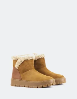 Ankle Boots-L'INTERVALLE Primord Cognac Suede