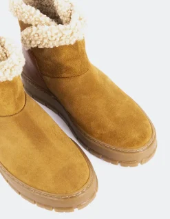 Ankle Boots-L'INTERVALLE Primord Cognac Suede