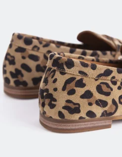 Loafers-L'INTERVALLE Prism Leopard Leather