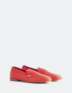 Loafers-L'INTERVALLE Prism Red Leather