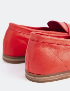 Loafers-L'INTERVALLE Prism Red Leather