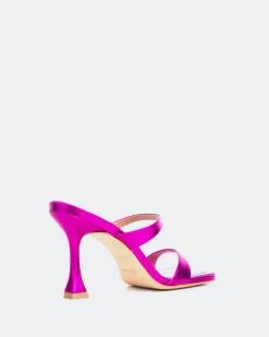 Mules-L'INTERVALLE Pyramid, Fucshia Metal/Métal Fucshia