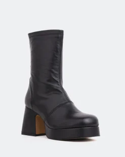 Platform|Ankle Boots-L'INTERVALLE Qoli Black Leather