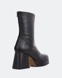 Platform|Ankle Boots-L'INTERVALLE Qoli Black Leather