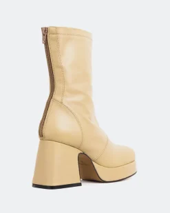 Platform|Ankle Boots-L'INTERVALLE Qoli Cream Leather