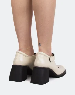 Mary-jane-L'INTERVALLE Queensway Off White Leather