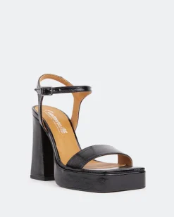 Platform|High Heels-L'INTERVALLE Rabanne, Black Naplack/Naplack Noir