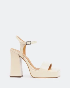 Platform|High Heels-L'INTERVALLE Rabanne, Cream Naplack/Naplack Crème