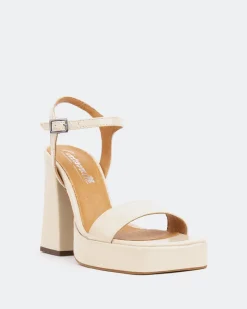 Platform|High Heels-L'INTERVALLE Rabanne, Cream Naplack/Naplack Crème