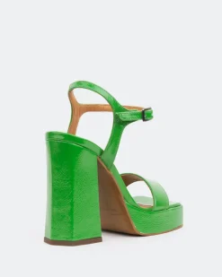 Platform|High Heels-L'INTERVALLE Rabanne, Green Naplack/Naplack Vert