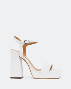 Platform|High Heels-L'INTERVALLE Rabanne, White Leather/Cuir Blanc