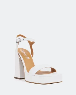 Platform|High Heels-L'INTERVALLE Rabanne, White Leather/Cuir Blanc