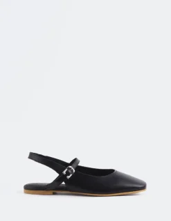 Slingbacks-L'INTERVALLE Rafya Black Leather