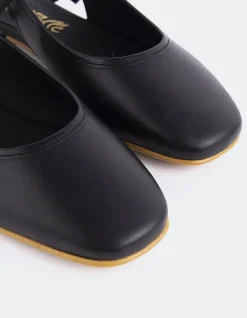 Slingbacks-L'INTERVALLE Rafya Black Leather