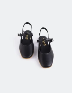 Slingbacks-L'INTERVALLE Rafya Black Leather