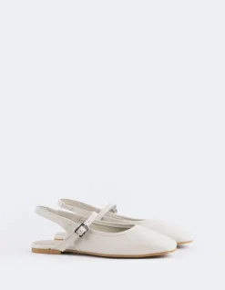 Slingbacks-L'INTERVALLE Rafya Off White Leather