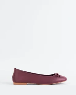 Ballerinas-L'INTERVALLE Ramesses Burgundy Leather