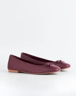 Ballerinas-L'INTERVALLE Ramesses Burgundy Leather