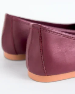 Ballerinas-L'INTERVALLE Ramesses Burgundy Leather