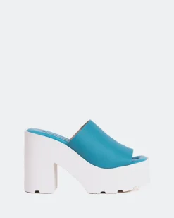 Platform-L'INTERVALLE Ranchers Blue Leather