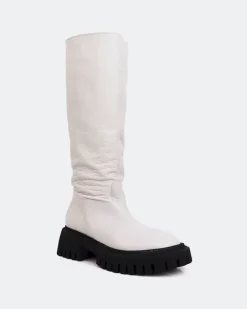 Tall Boots-L'INTERVALLE Rector Off White Leather
