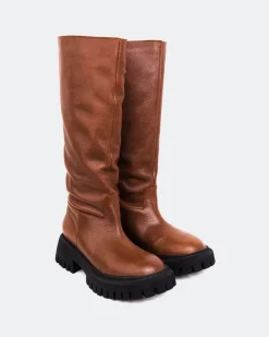Tall Boots-L'INTERVALLE Rector Tan Leather
