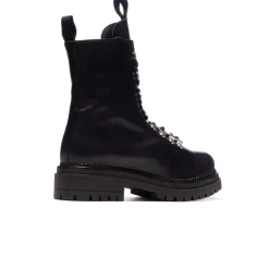 Ankle Boots-L'INTERVALLE Reina Black Leather