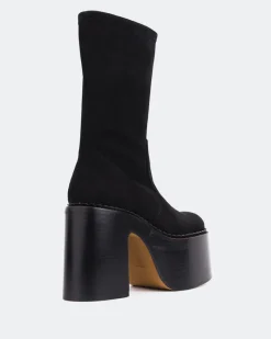Ankle Boots-L'INTERVALLE Remington Black Suede Stretch