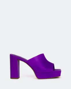 Platform-L'INTERVALLE Republic, Purple Leather/Cuir Violet