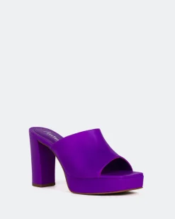 Platform-L'INTERVALLE Republic, Purple Leather/Cuir Violet