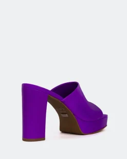 Platform-L'INTERVALLE Republic, Purple Leather/Cuir Violet