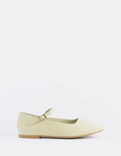 Ballerinas-L'INTERVALLE Reubena Green Leather