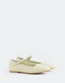 Ballerinas-L'INTERVALLE Reubena Green Leather