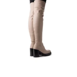 Over-the-knee|Tall Boots-L'INTERVALLE Rialto Taupe Stretch