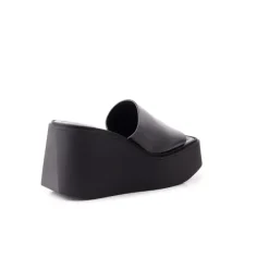 Wedges-L'INTERVALLE Rieti Black Leather