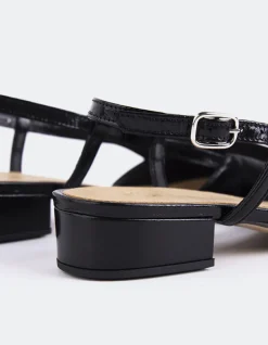 Slingbacks-L'INTERVALLE Rinda Black Leather