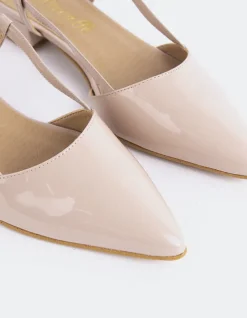 Slingbacks-L'INTERVALLE Rinda Nude Patent Leather