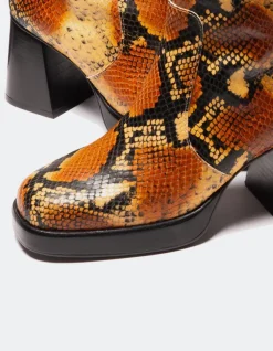 Ankle Boots-L'INTERVALLE Rivington Multi Honey Snake