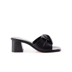 Mid Heels|Mules-L'INTERVALLE Rivoli Black Leather