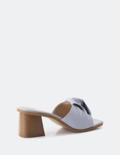Mid Heels|Mules-L'INTERVALLE Rivoli Blue Leather