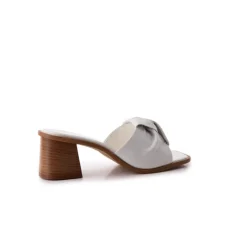 Mid Heels|Mules-L'INTERVALLE Rivoli White Leather