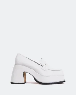 Platforms|Loafers-L'INTERVALLE Rochfort White Leather