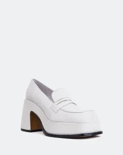 Platforms|Loafers-L'INTERVALLE Rochfort White Leather