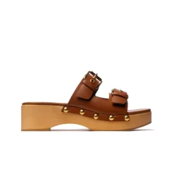 Wood Sandals-L'INTERVALLE Ronja Tan Leather